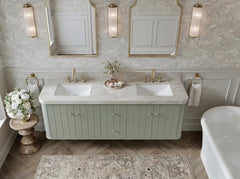 Houston Floating 72 in. W x 22 in. D Double Sink Bathroom Vanity - photo 18