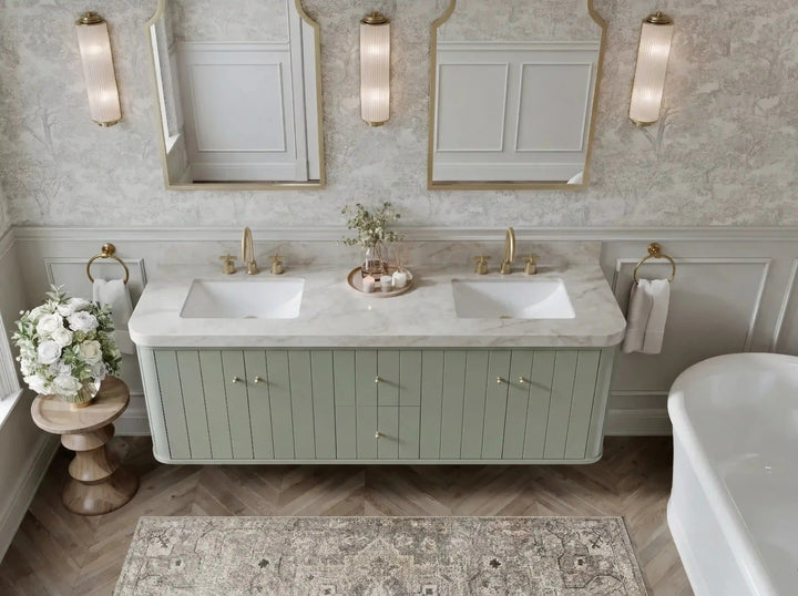 Houston Floating 72 in. W x 22 in. D Double Sink Bathroom Vanity - photo 18