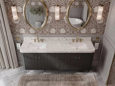Houston Floating 72 in. W x 22 in. D Double Sink Bathroom Vanity - Willow Bath and Vanity