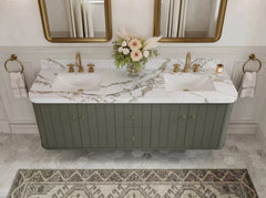 Houston Floating 72 in. W x 22 in. D Double Sink Bathroom Vanity - photo 16