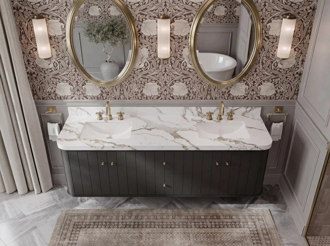 Houston Floating 72 in. W x 22 in. D Double Sink Bathroom Vanity | 
              
                Black
                
                  
             - HOU-FLT-CAB-BLK-71D - photo №15