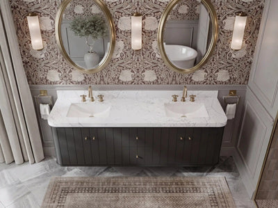 Houston Floating 72 in. W x 22 in. D Double Sink Bathroom Vanity - Willow Bath and Vanity