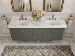 Houston Floating 72 in. W x 22 in. D Double Sink Bathroom Vanity - photo 9