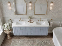 Houston Floating 72 in. W x 22 in. D Double Sink Bathroom Vanity - photo 3