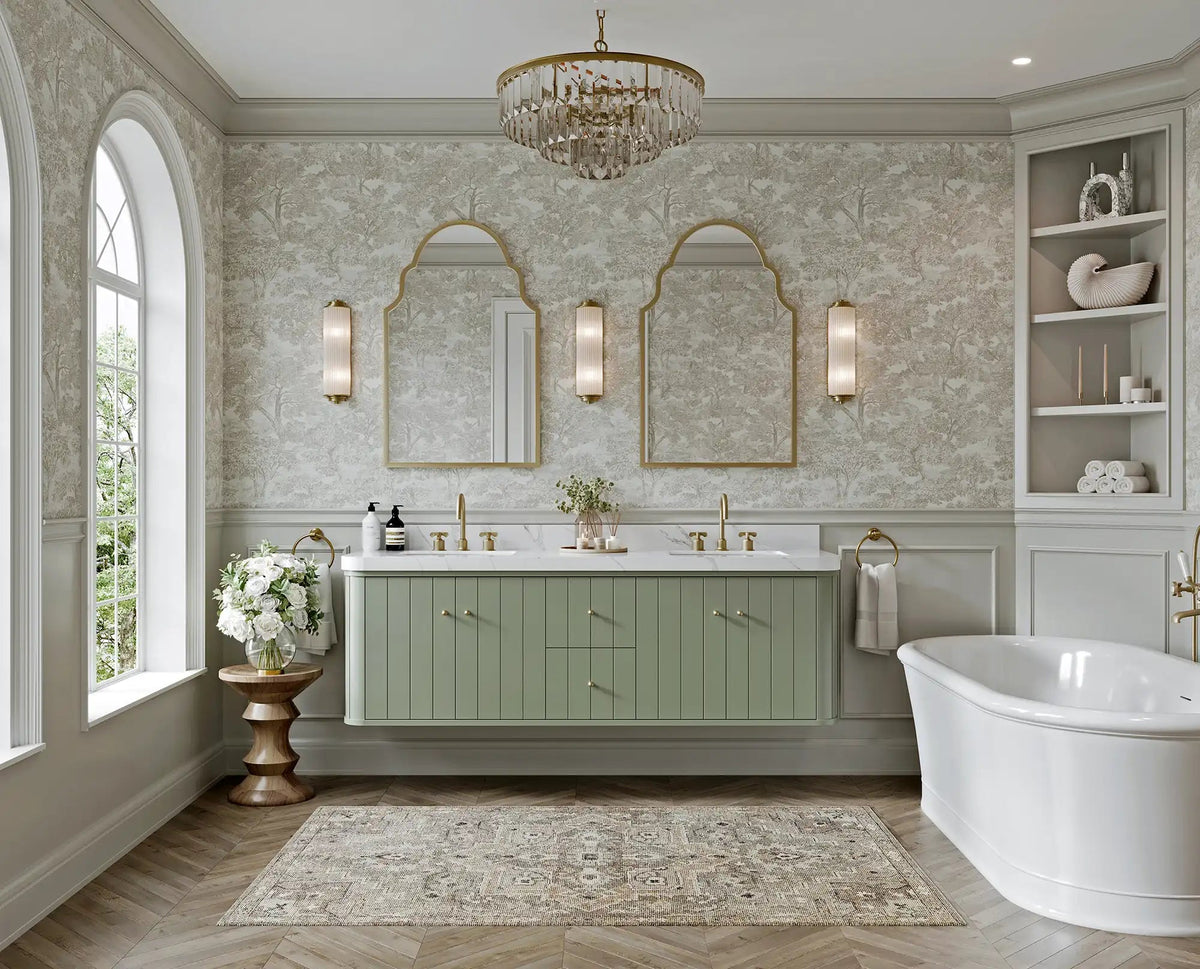 Houston Floating 72 in. W x 22 in. D Double Sink Bathroom Vanity - Willow Bath and Vanity