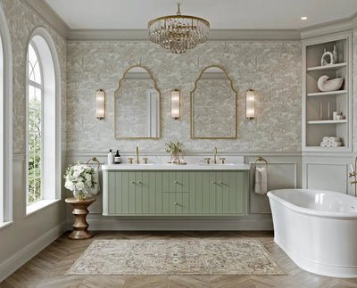 Houston Floating 72 in. W x 22 in. D Double Sink Bathroom Vanity - Willow Bath and Vanity