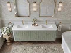 Houston Floating 72 in. W x 22 in. D Double Sink Bathroom Vanity - photo 9