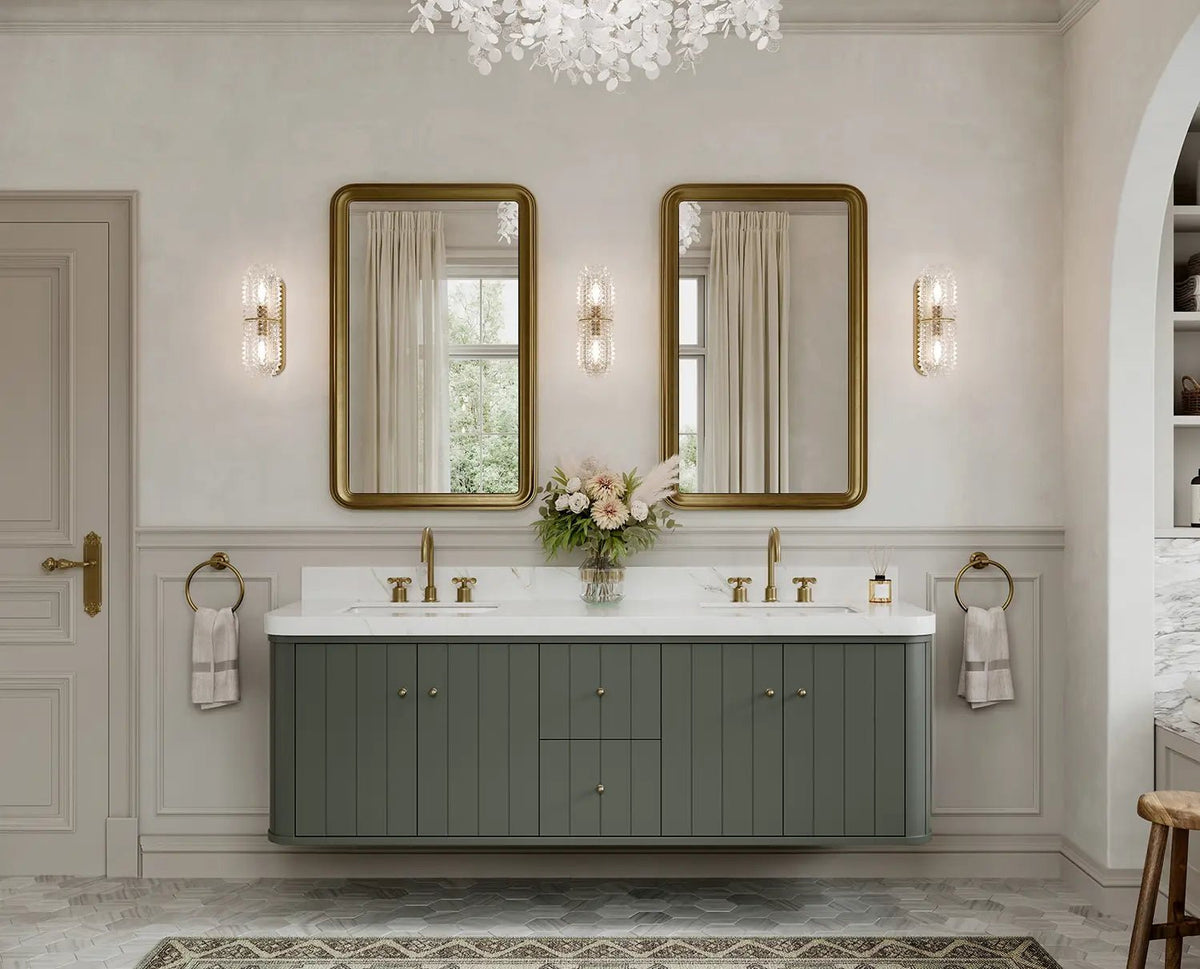 Houston Floating 72 in. W x 22 in. D Double Sink Bathroom Vanity - Willow Bath and Vanity