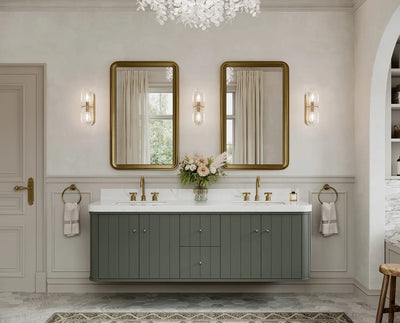 Houston Floating 72 in. W x 22 in. D Double Sink Bathroom Vanity - Willow Bath and Vanity