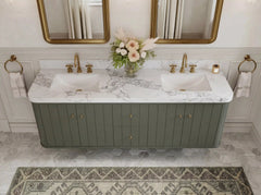 Houston Floating 72 in. W x 22 in. D Double Sink Bathroom Vanity - photo 10