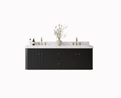 Houston Floating 72 in. W x 22 in. D Double Sink Bathroom Vanity - photo 1
