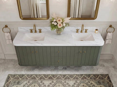 Houston Floating 72 in. W x 22 in. D Double Sink Bathroom Vanity - photo 14