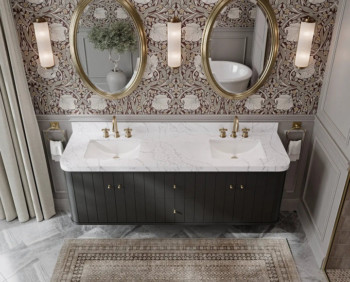 Houston Floating 72 in. W x 22 in. D Double Sink Bathroom Vanity - photo 3