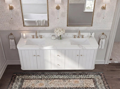 Houston Floating 72 in. W x 22 in. D Double Sink Bathroom Vanity - Willow Bath and Vanity