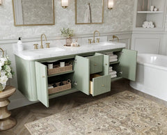Houston Floating 72 in. W x 22 in. D Double Sink Bathroom Vanity - photo 3