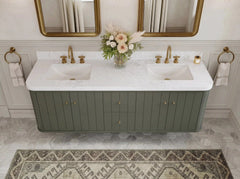 Houston Floating 72 in. W x 22 in. D Double Sink Bathroom Vanity - photo 11