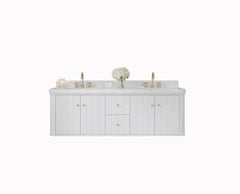 Houston Floating 72 in. W x 22 in. D Double Sink Bathroom Vanity - photo 1