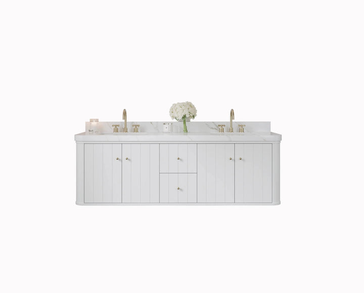 Houston Floating 72 in. W x 22 in. D Double Sink Bathroom Vanity - photo 1