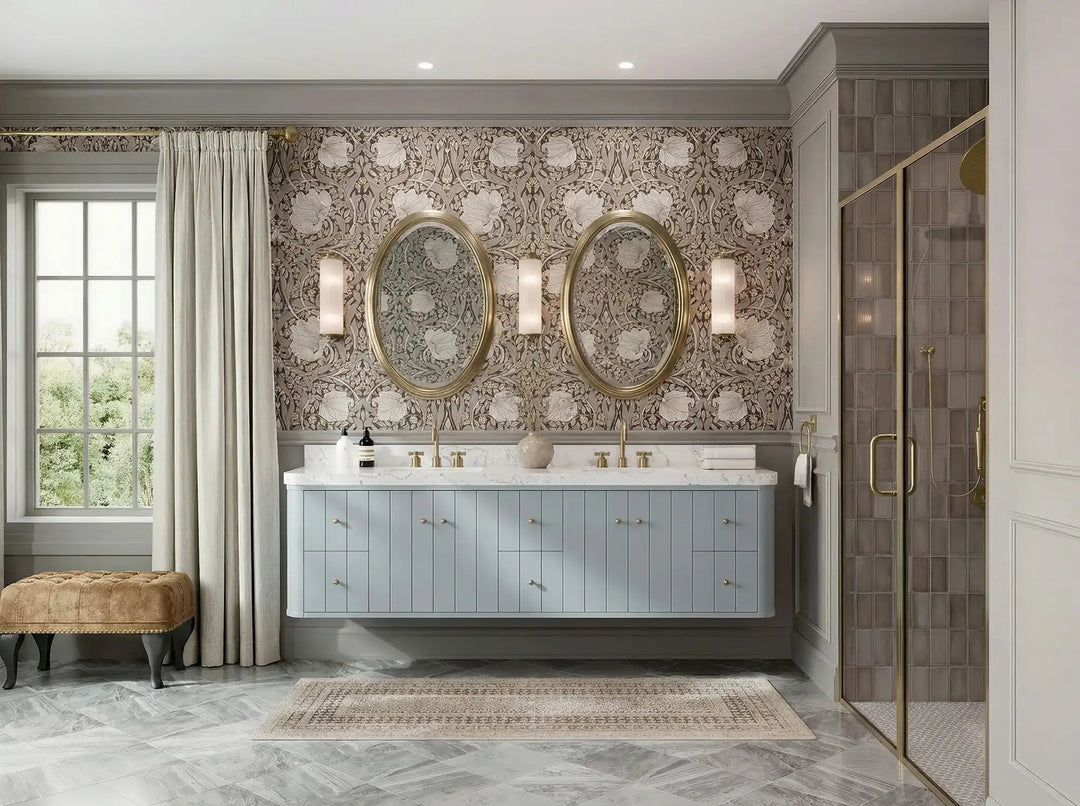 Houston Floating 84 in. W x 22 in. D Double Sink Bathroom Vanity | 
              
                Blue Heather
                
                  
             - HOU-FLT-CAB-BLU-83 - photo №5