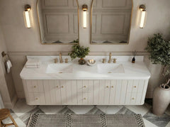 Houston Floating 84 in. W x 22 in. D Double Sink Bathroom Vanity - photo 7