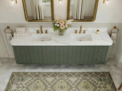 Houston Floating 84 in. W x 22 in. D Double Sink Bathroom Vanity - photo 8