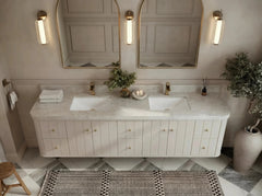 Houston Floating 84 in. W x 22 in. D Double Sink Bathroom Vanity - photo 16
