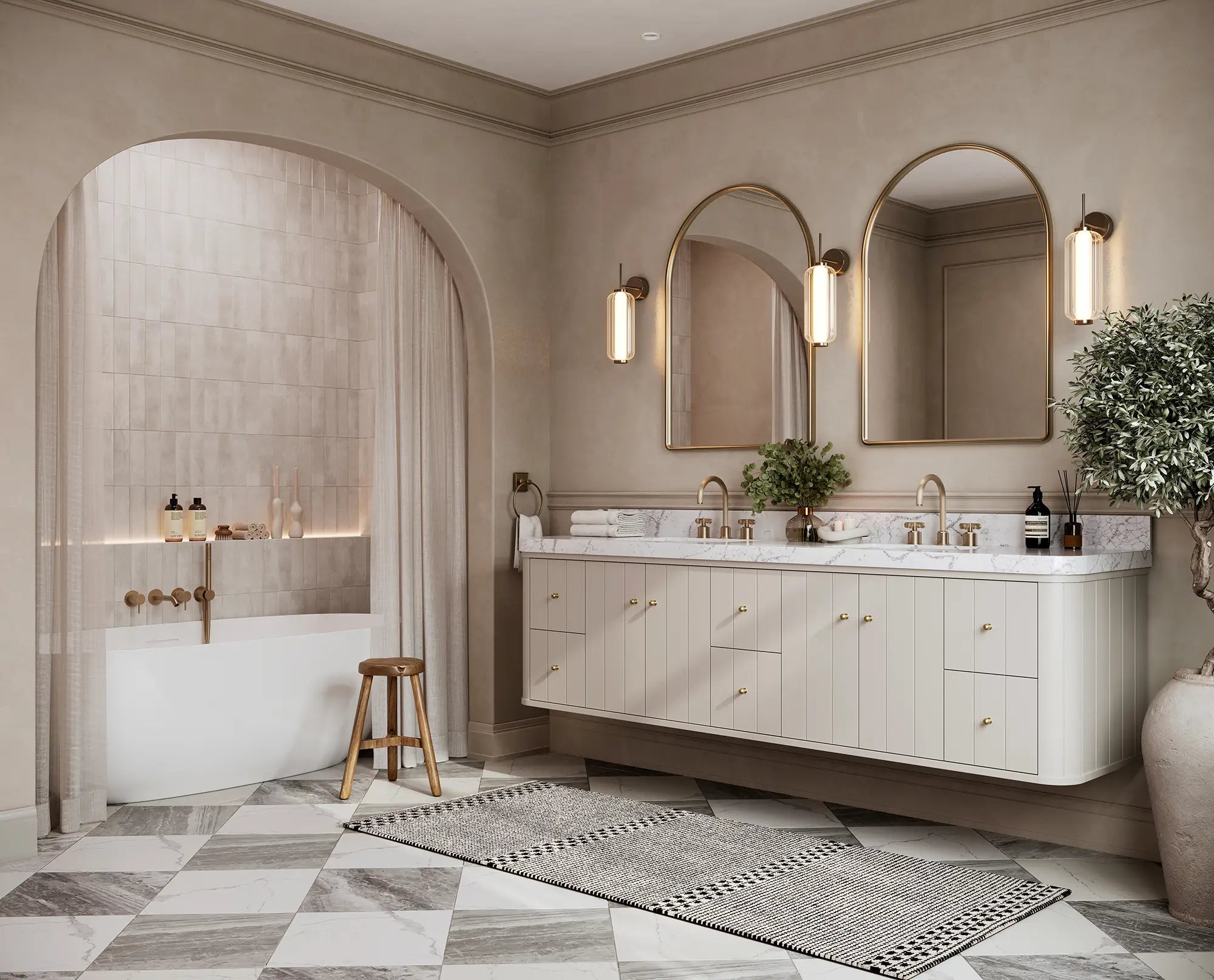 Houston Floating 84 in. W x 22 in. D Double Sink Bathroom Vanity - Willow Bath and Vanity