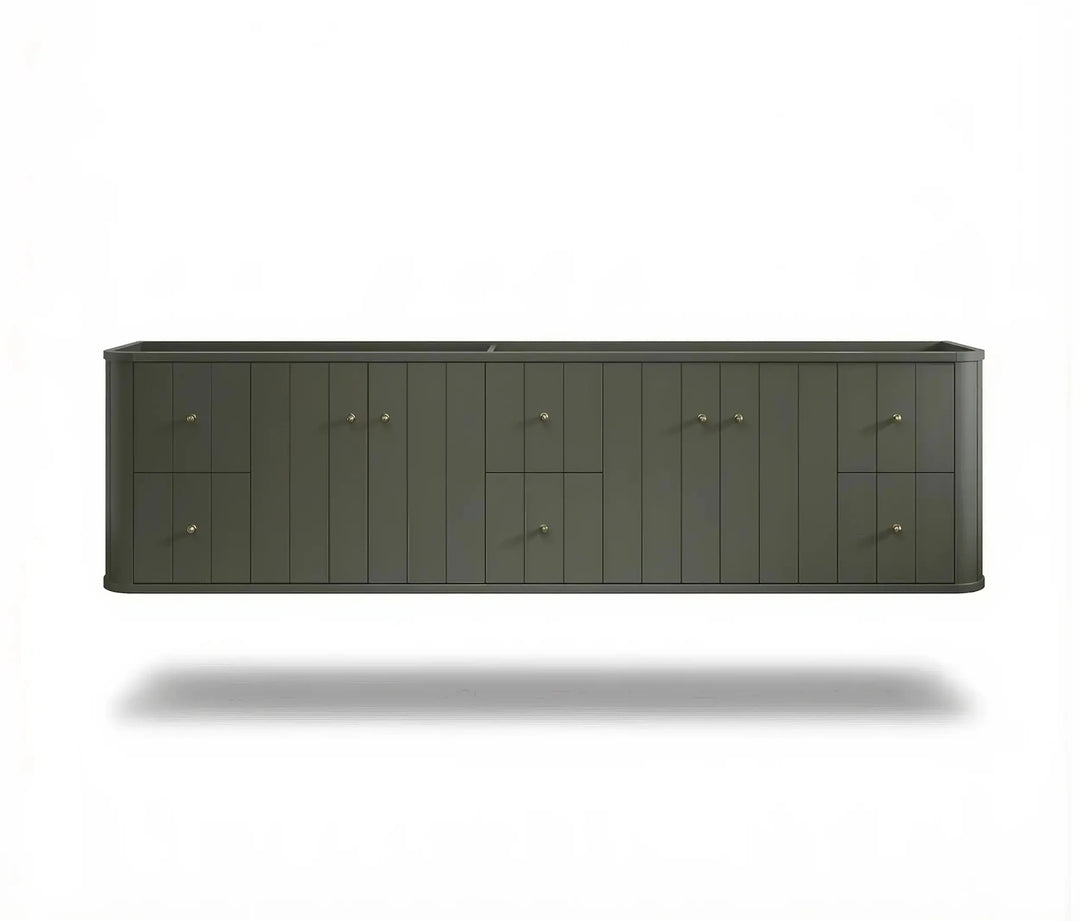 Houston Floating 84 in. W x 22 in. D Double Sink Bathroom Vanity | 
              
                Pewter Green
                
                  
             - HOU-FLT-CAB-PGN-83 - photo №13