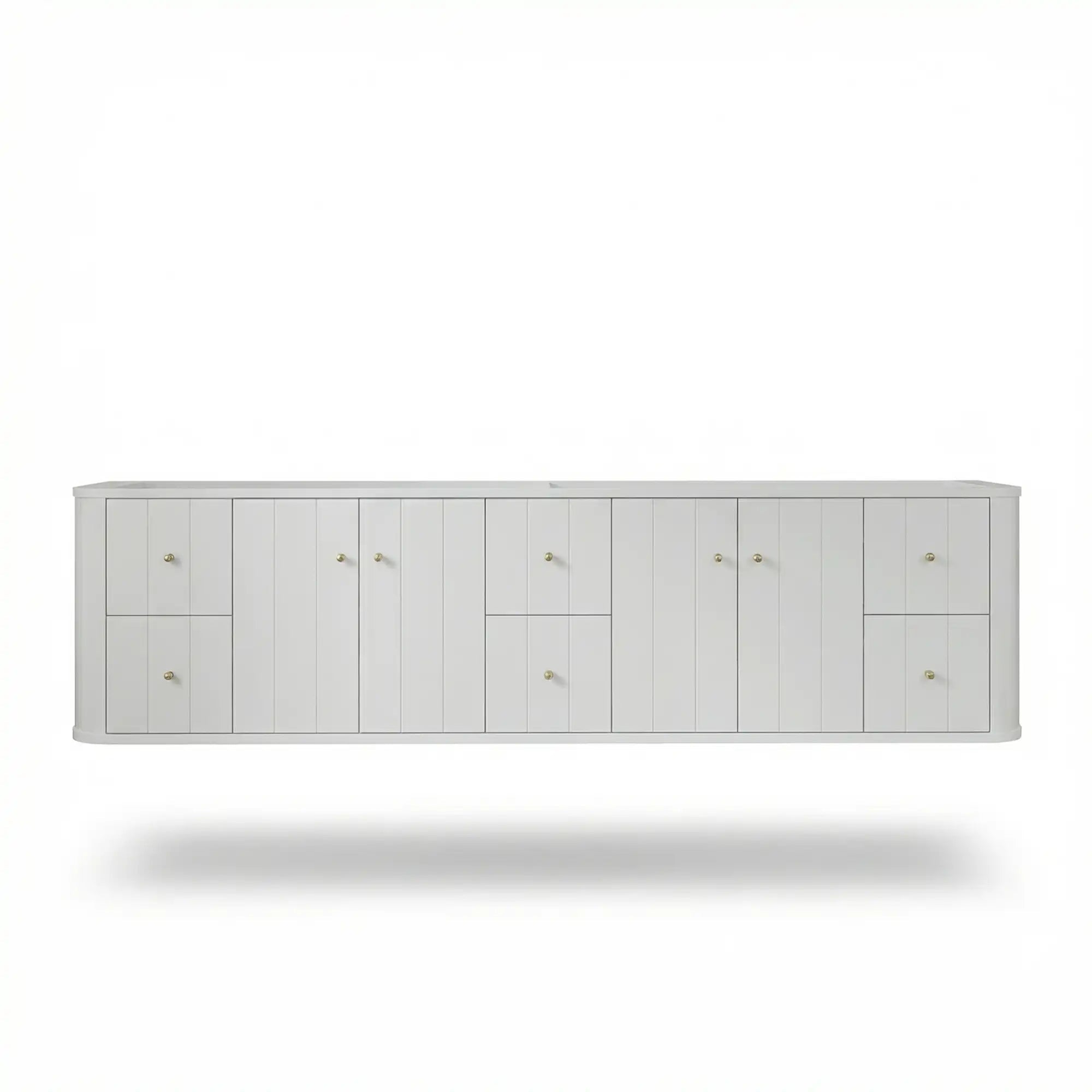 Houston Floating 84 in. W x 22 in. D Double Sink Bathroom Vanity - Willow Bath and Vanity