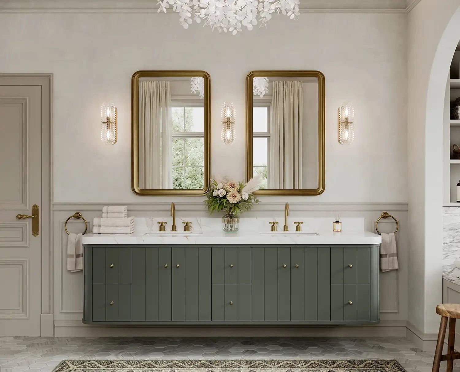 Houston Floating 84 in. W x 22 in. D Double Sink Bathroom Vanity - Willow Bath and Vanity