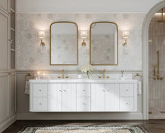 Houston Floating 84 in. W x 22 in. D Double Sink Bathroom Vanity - photo 4