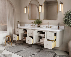 Houston Floating 84 in. W x 22 in. D Double Sink Bathroom Vanity - photo 3
