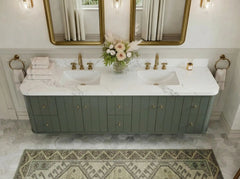 Houston Floating 84 in. W x 22 in. D Double Sink Bathroom Vanity - photo 9