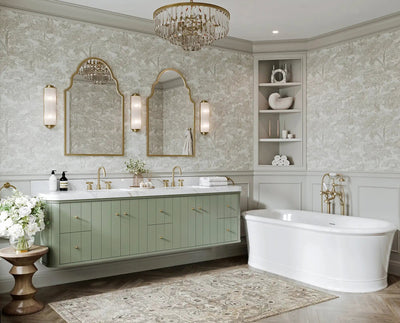 Houston Floating 84 in. W x 22 in. D Double Sink Bathroom Vanity - Willow Bath and Vanity