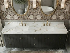 Houston Floating 84 in. W x 22 in. D Double Sink Bathroom Vanity - photo 9