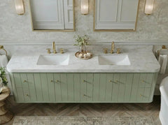 Houston Floating 84 in. W x 22 in. D Double Sink Bathroom Vanity - photo 16