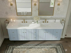 Houston Floating 84 in. W x 22 in. D Double Sink Bathroom Vanity - photo 14