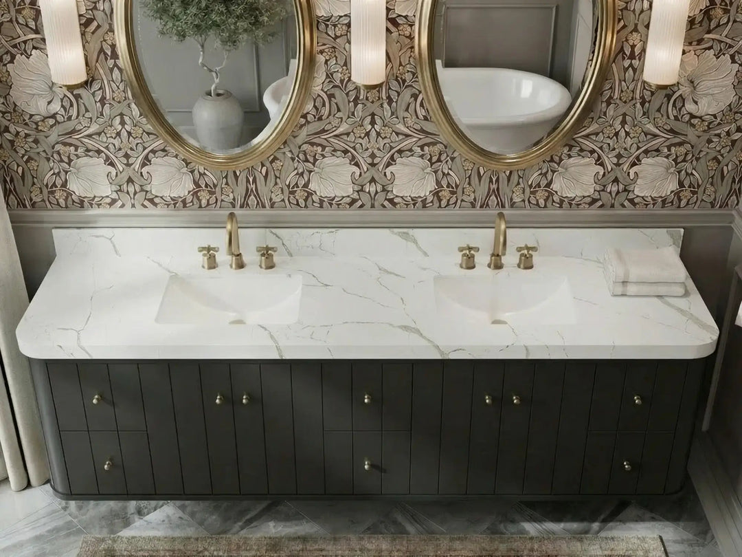 Houston Floating 84 in. W x 22 in. D Double Sink Bathroom Vanity | 
              
                Black
                
                  
             - HOU-FLT-CAB-BLK-83 - photo №10