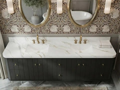 Houston Floating 84 in. W x 22 in. D Double Sink Bathroom Vanity - photo 12