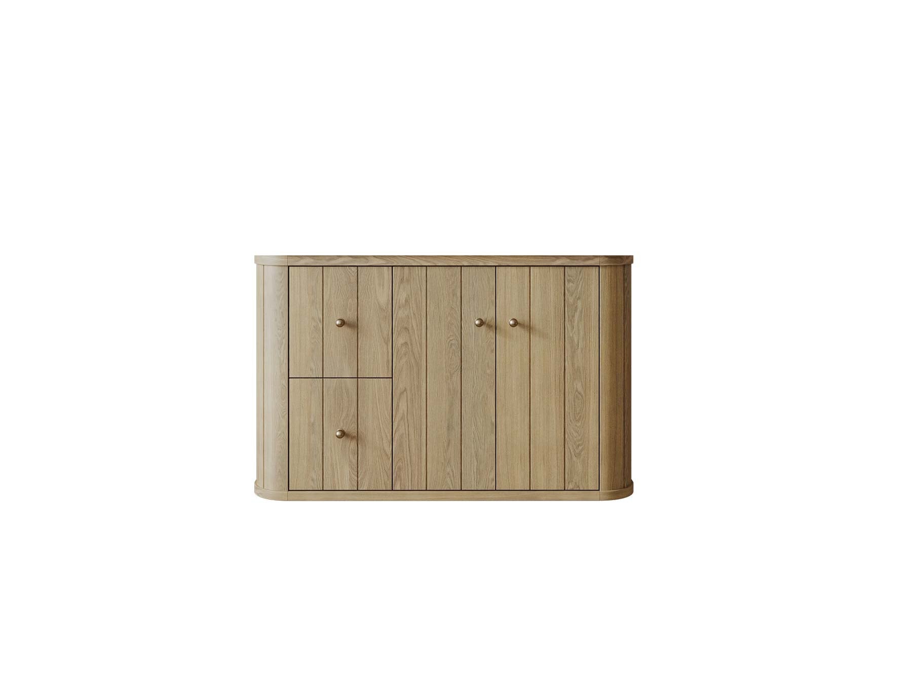 Houston White Oak 36 in. W x 22 in. D Floating Center Sink Bathroom Vanity with Curved Edge Design - Willow Bath and Vanity