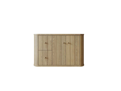 Houston White Oak 36 in. W x 22 in. D Floating Center Sink Bathroom Vanity with Curved Edge Design - Willow Bath and Vanity