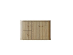 Houston White Oak 36 in. W x 22 in. D Floating Right Offset Sink Bathroom Vanity with Curved Edge Design - photo 17