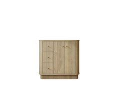 Houston White Oak 36 in. W x 22 in. D Free Standing Curved Edge Center Sink Bathroom Vanity - photo 6