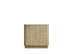 Houston White Oak 36 in. W x 22 in. D Free Standing Curved Edge Center Sink Bathroom Vanity - photo 6