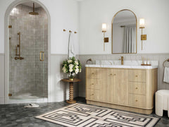 Houston White Oak 60 in. W x 22 in. D Free Standing Curved Edge Single Sink Bathroom Vanity - photo 2
