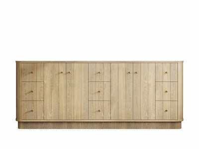 Houston White Oak 84 in. W x 22 in. D Free Standing Curved Edge Double Sink Bathroom Vanity - Willow Bath and Vanity