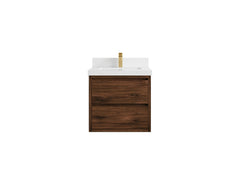 Madison Floating Teak 24 in. W x 22 in. D Single Sink Bathroom Vanity - photo 49