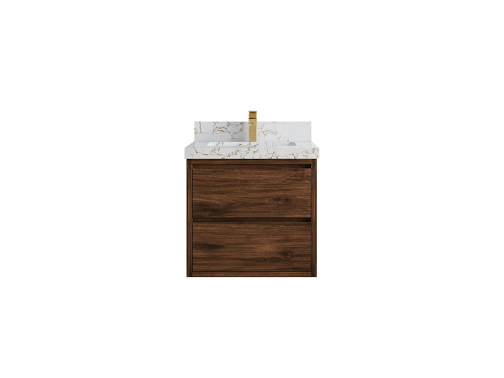 Madison Floating Teak 24 in. W x 22 in. D Single Sink Bathroom Vanity - photo 44