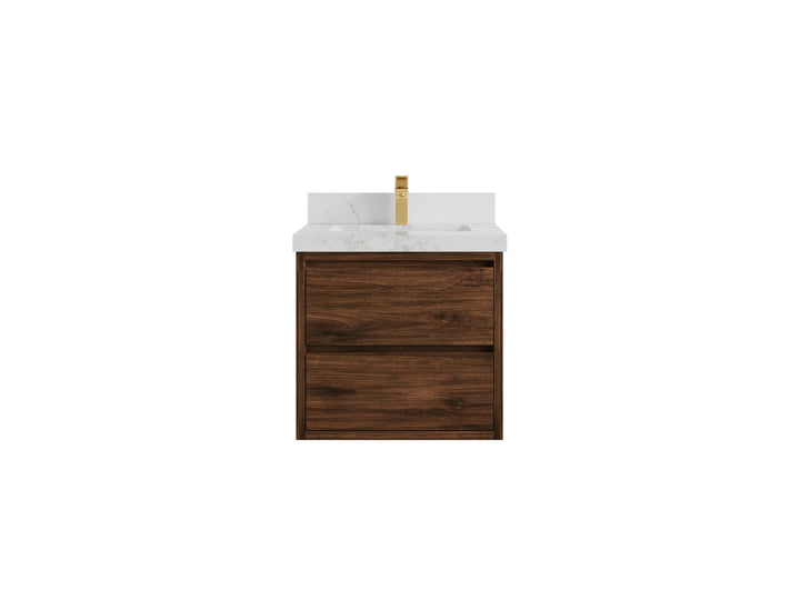 Madison Floating Teak 24 in. W x 22 in. D Single Sink Bathroom Vanity - photo 24