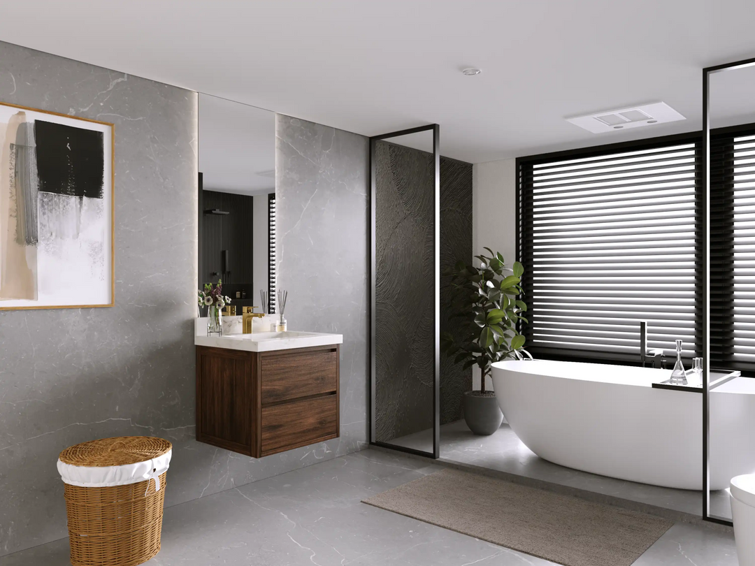 Madison Floating Teak 24 in. W x 22 in. D Single Sink Bathroom Vanity - Willow Bath and Vanity